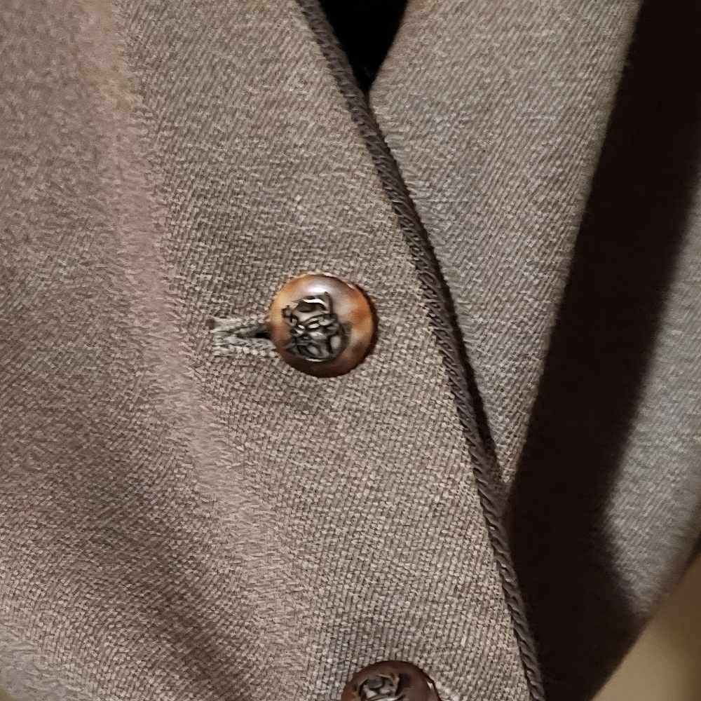 Wathne Fall Autumn Themed Equestrian Womens Brown Button Vesr Size Medium - Picture 4 of 5